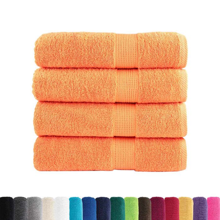 VidaXL Serviettes de Douche de Qualité Supérieure 4 pcs, Draps de Bain, Serviettes d'Invité, Serviettes de Salle de Bain 137381