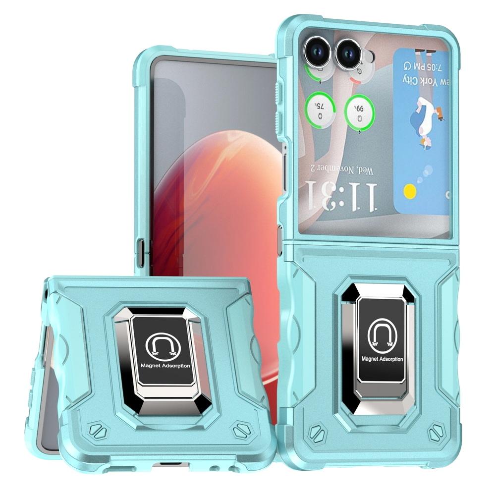 2-in-1 Composite Anti-drop Metal Ring Support Bracket Holder Case For Samsung Z Flip 7 Flip7 FE Galaxy Z Flip 6 5 4 Slim Cover