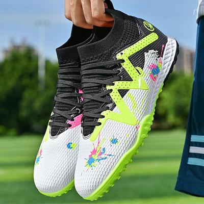 34-45 Scarpe da calcio unisex Scarpe da ginnastica da allenamento per unghie corte da uomo Scarpe da calcio per bambini Scarpe da calcio in pelle per giovani