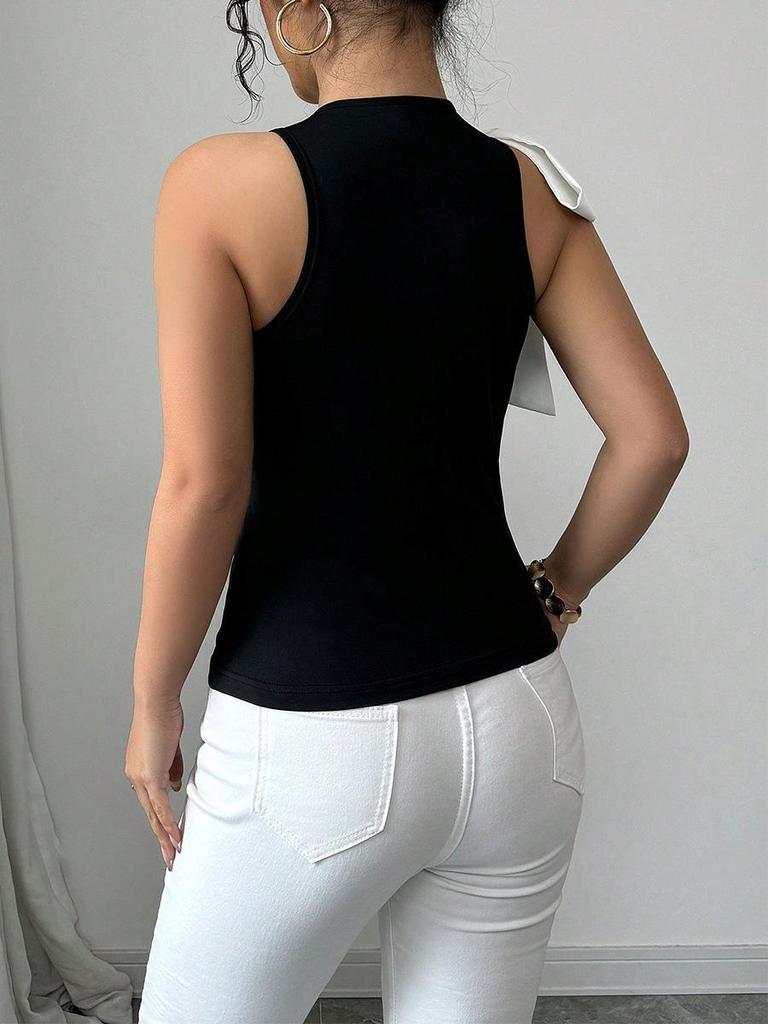 2025 Summer Women's Sleeveless Top: European-American Design, Fashionable, Slimming Vest