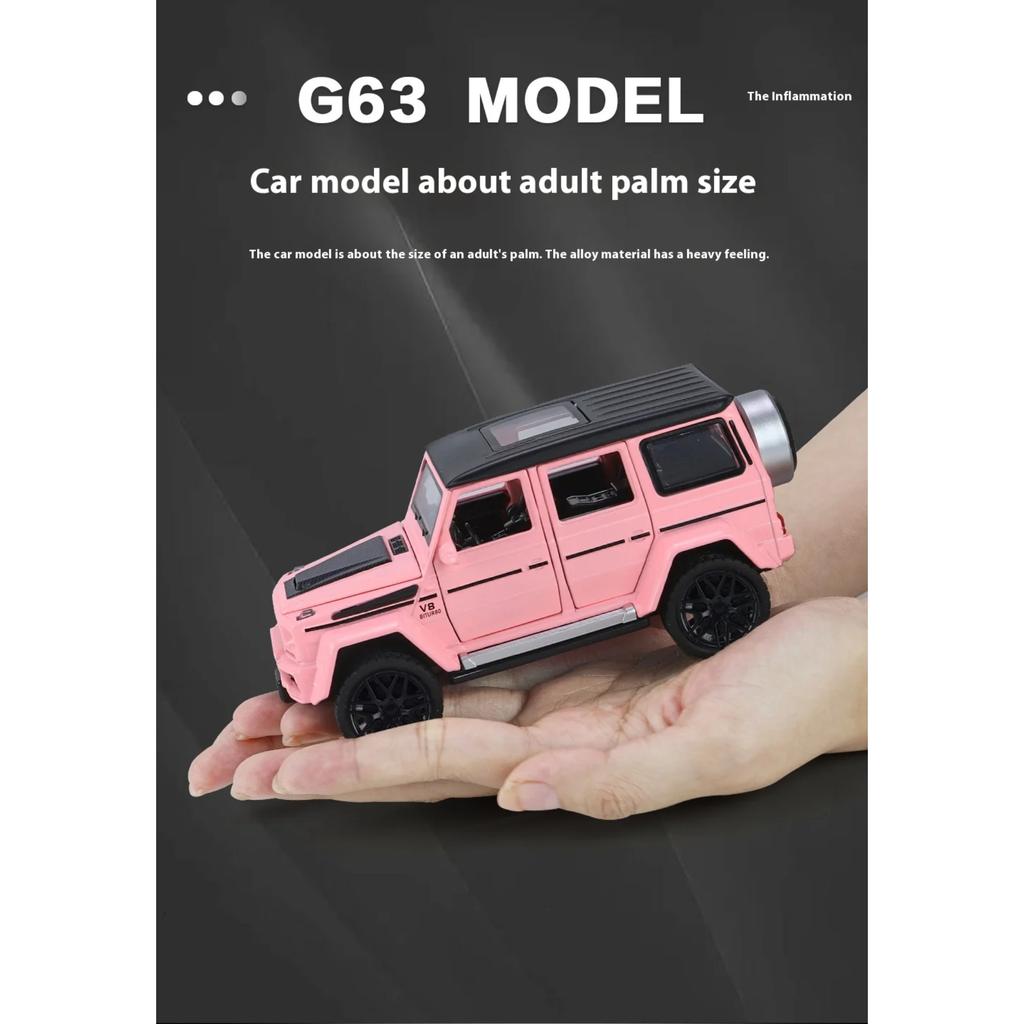 1/32 Alloy Benz G63 Model Car, Simulated Sound and Light, Strong Return Force, Simulated Large Skylight, Christmas/birthday Gift
