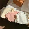 Spring and Autumn Girls'  Cotton Base Shirt Love Embroidered Long Sleeve T-Shirt Clothes