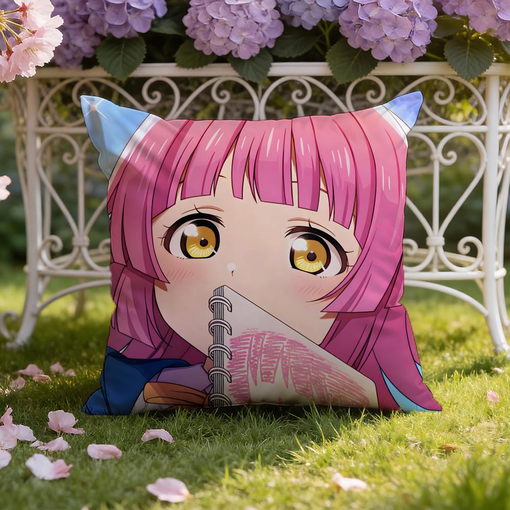Anime S-School-Live! Cushion Cover Home & Car Dual-Scene Pillow Cover: Reversible for Premium Comfort
