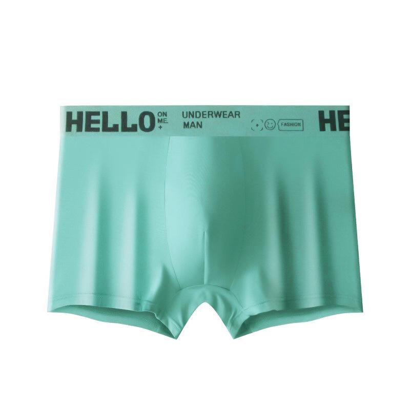 6pcs Men's Underwear Ice Silk Men's Four Cornered Pants Teenagers' Sports Plus Size Flat Cornered Pants Boxer Brief