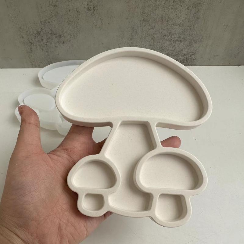 Large and Small Mushroom Tray Silicone Mold DIY Handmade Irregular Mushroom Shape Jewelry Storage Tray Ashtray Mold Crafts Home Decor