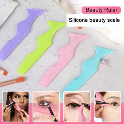 Règle d'eye-liner en Silicone réutilisable, outils de maquillage auxiliaires multifonctionnels