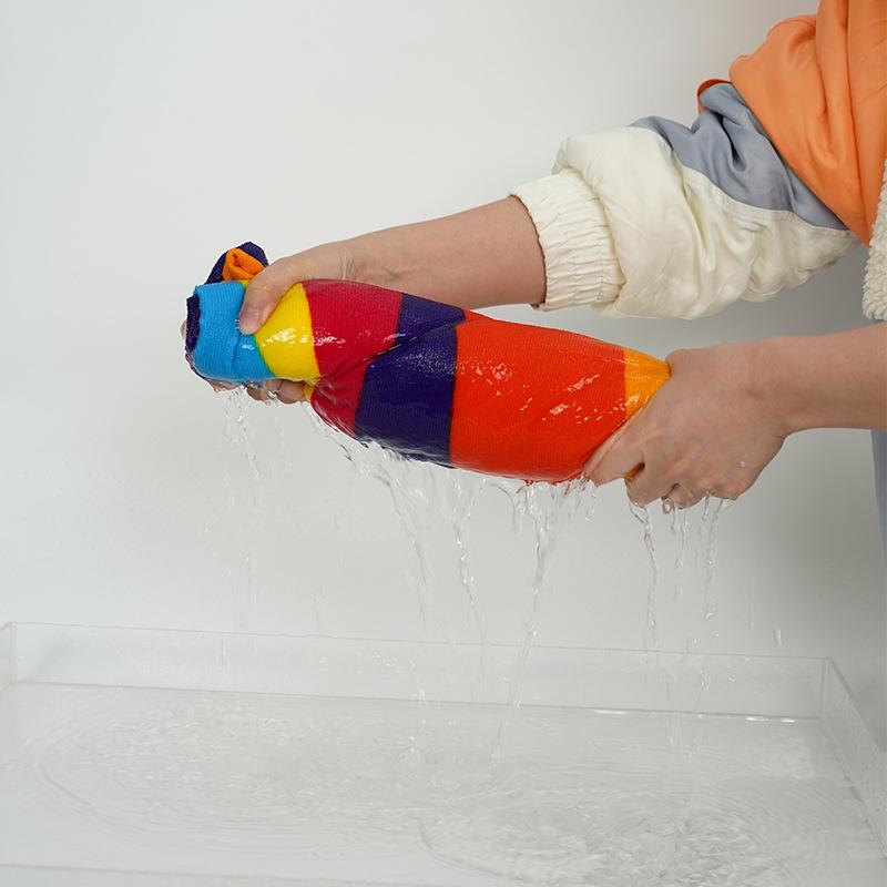 Serviette de plage extra large à rayures – Microfibre ultra douce, séchage rapide sans sable, idéale pour les voyages et la natation