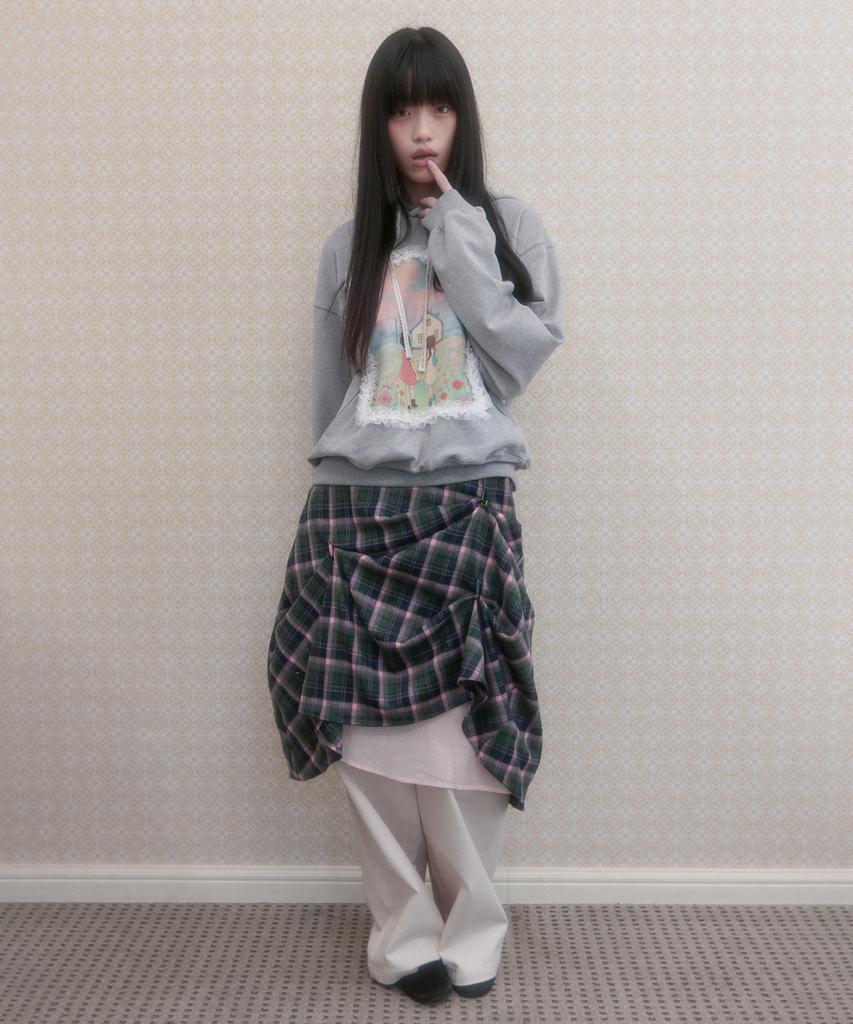 Aiiiai Pin-Up Check Layered Skirt