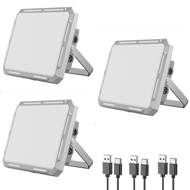 Ny Flomlys Arbeidslampe Innebygd 18650 Batteri Type-C Lampe Powerbank Lommelykt med Magnet Utendørs Bærbar Campinglanterne