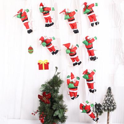 Santa Claus Climbing Ladder Rope Doll Christmas Decoration Pendant
