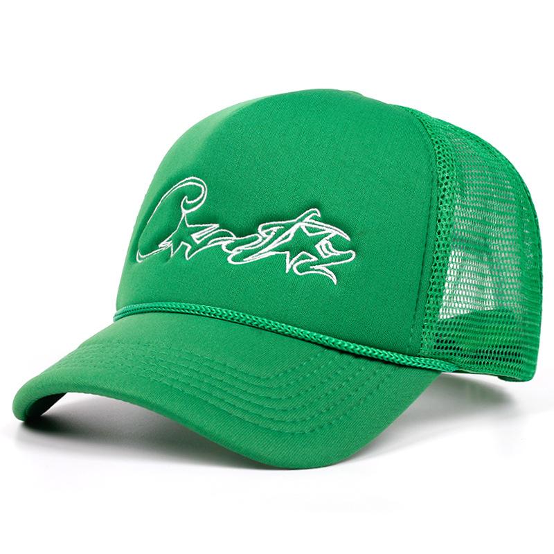 American Letter Embroidered Sun Hat Couple Mesh Breathable Duck Tongue Hat Truck Hat Versatile Baseball Hat