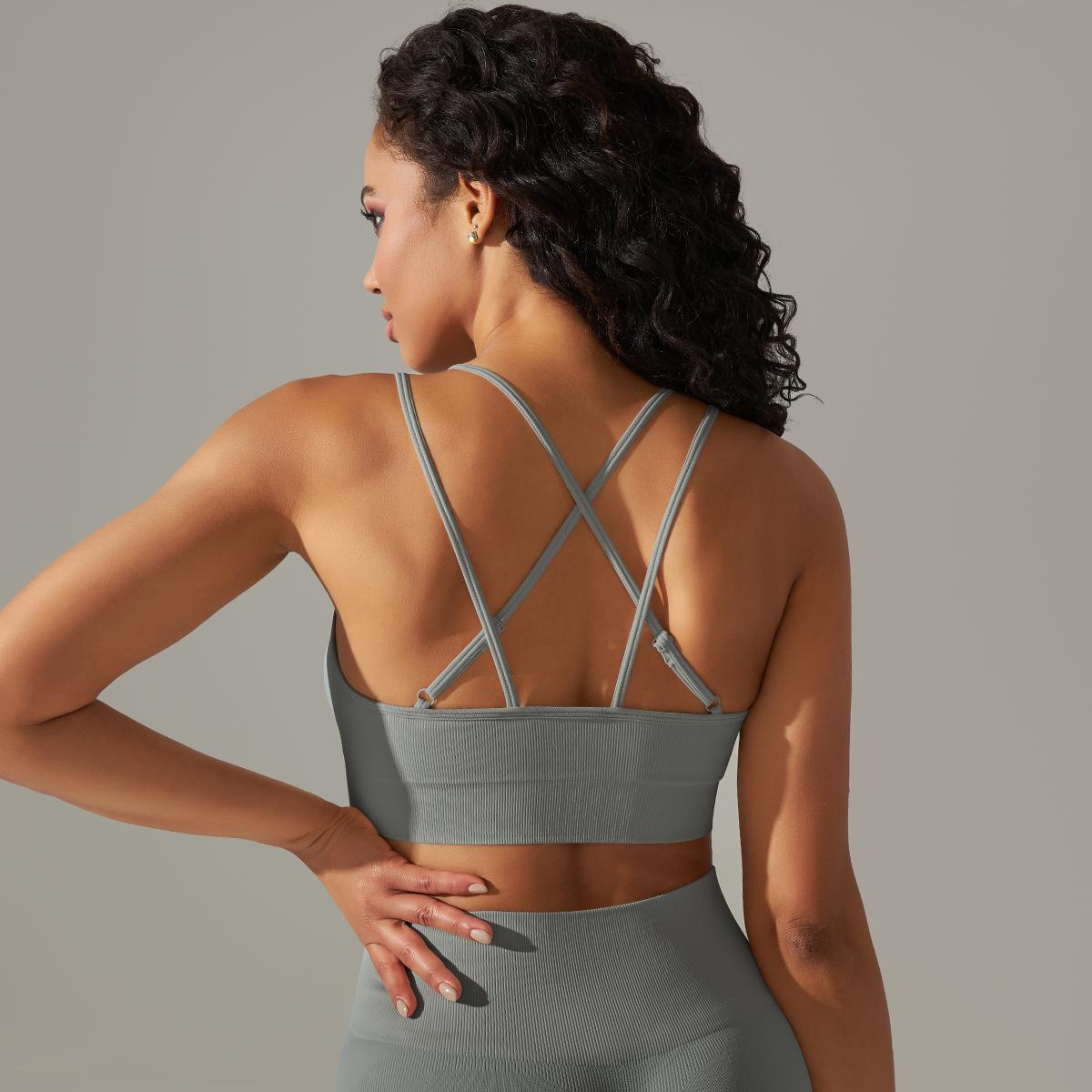 

Спортивный бюстгальтер для йоги, женский бюстгальтер, сексуальный топ, женское дышащее нижнее белье, женский фитнес-бюстгальтер для йоги, спортивный бюстгальтер для женщин, бюстгальтер для бега в спортзале S темно серый