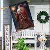 Christmas Santa Claus Magic Wand Garden Flag, Double-Sided Polyester, Outdoor Decorative Flag Without Electricity,  Festive Yard & Lawn Decoration, 1P