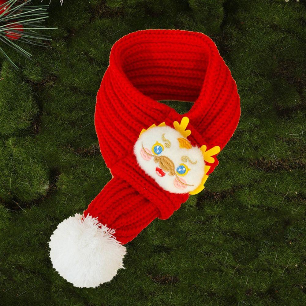 Cartoon Pet Red Bib Handmade Cat Shawl Washable Pet New Year Scarf  Spring Festival