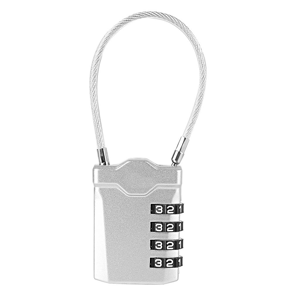 TSA Accepted Resettable 4 Digit Lock Travel Luggage Suitcase Padlock(Black)