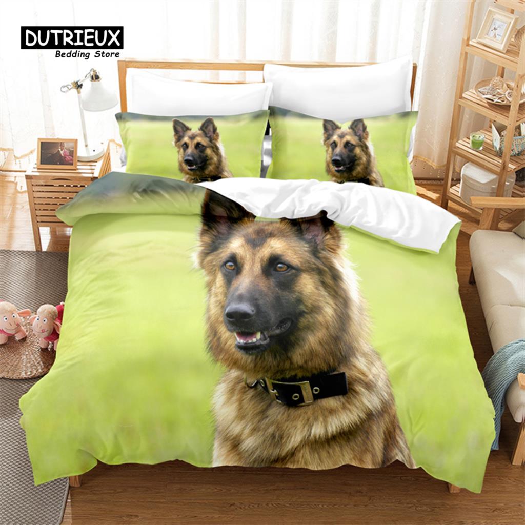 3pcs Duvet Cover Set, Cute Animals Cat Bedding Set, Soft Comfortable Breathable Duvet Cover, For Bedroom Guest Room Decor