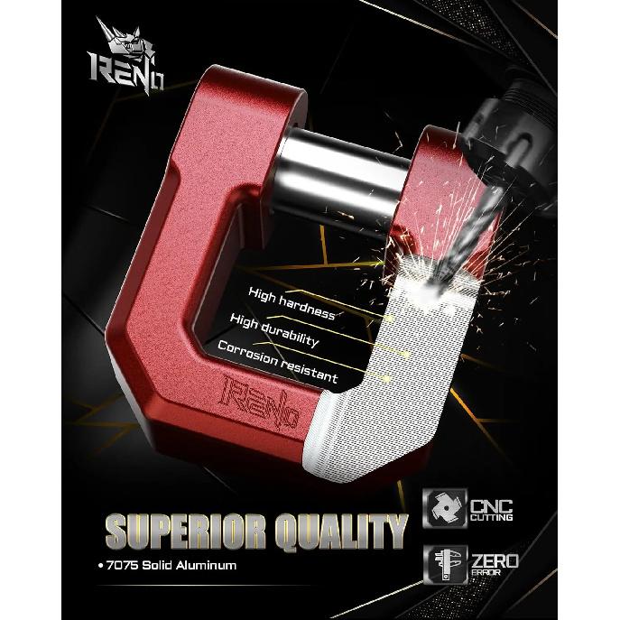3/4" D Ring Shackle, 68,000 lbs Break Strength with 7/8" Pin for Tow Strap Winch Recovery Towing (Aluminum, 2 Pack, Red)