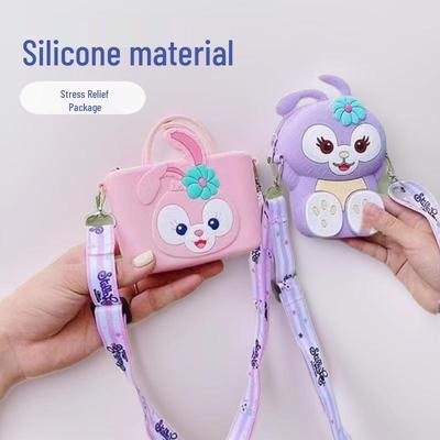 Adorable Cartoon Rabbit Silicone Coin Purse & Little Girl Crossbody Bag