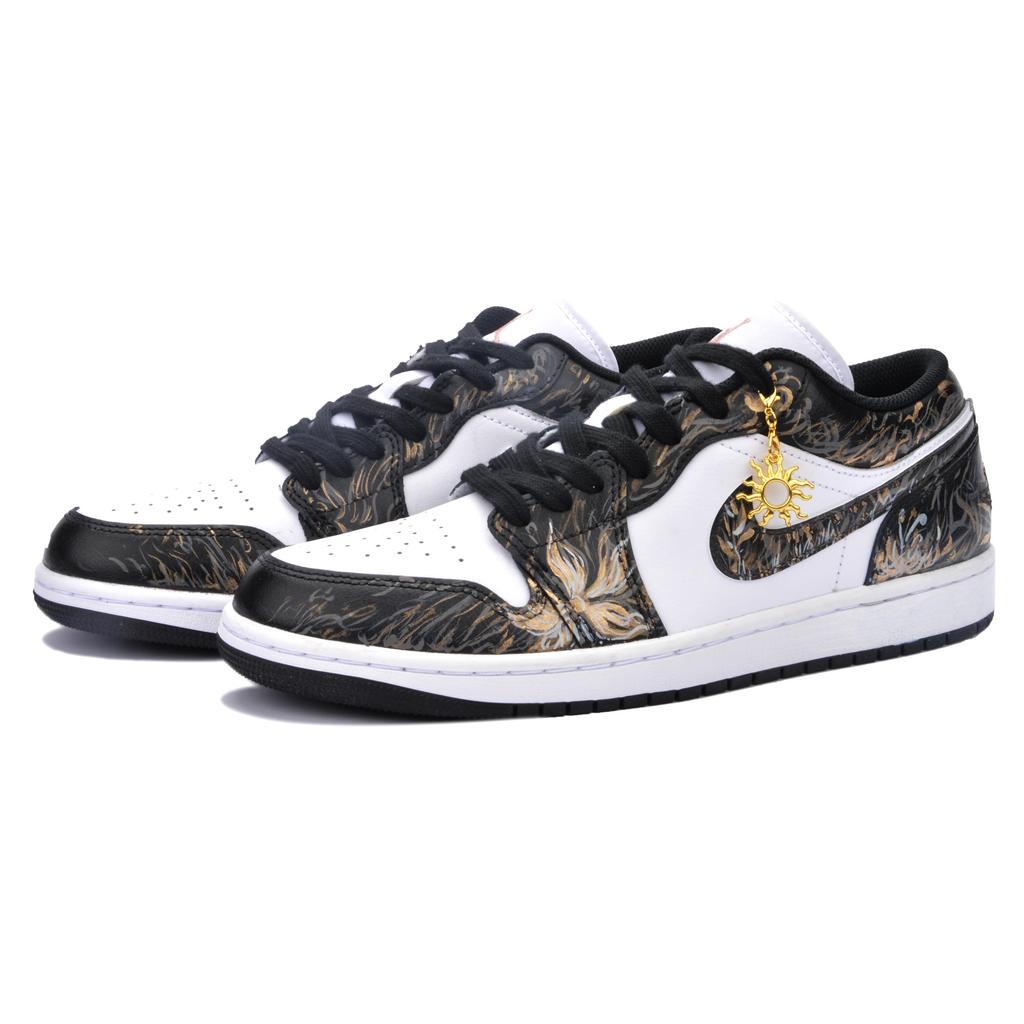 Jordan Air Jordan 1 Cushioning Abrasion Resistant Cushioning, Wear Resistant Low Top Vintage Basketball Shoes Unisex 553558-165(Team1326-XBOX)