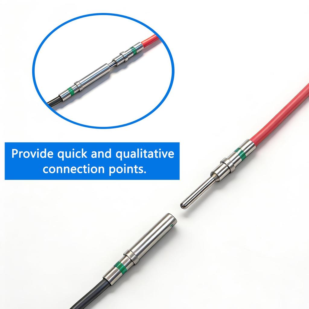 30 Pairs (60PCS) DT P Contact Size 16 Male Female Terminals, DT Connector/Terminal Kit for Deutsch Connector 14-20 AWG Wire Gauge