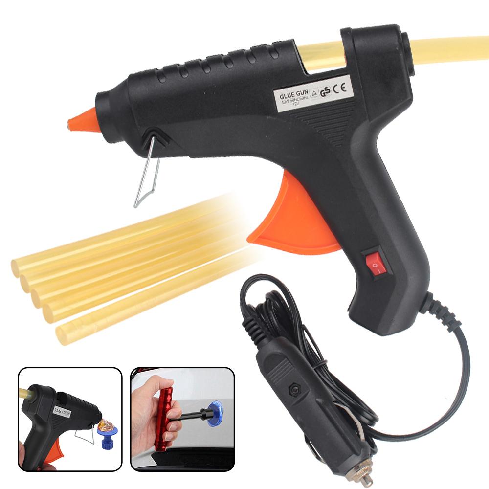 Quick Paintless Repairing Universal 12V 40W 5PCS 11mm Glue Sticks Car Dent Repair Tools Cigarette Light Plug Glue Gun