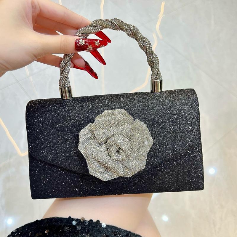 Женская сумка Вечерняя сумка Клатч Вечерняя сумка с бантом Дизайн с ощущением высокого класса Сумка через плечо носимая на плече чёрный 1970₽