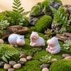 Miniature Figure Resin Hippo Statue Cartoon Style Mini Animal Sculpture  Car Interior
