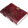 Handmade Leather Diary Embossed with Star, Journey & Double Wolf Diary with Antique Lock. Size 5*7 Inch