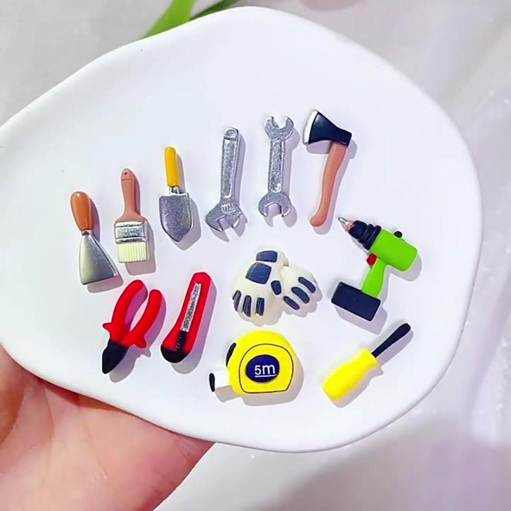 14PCS Mixed Pattern Dollhouse Repair Tool Mulitoclor Miniature Simulated Pliers Gift