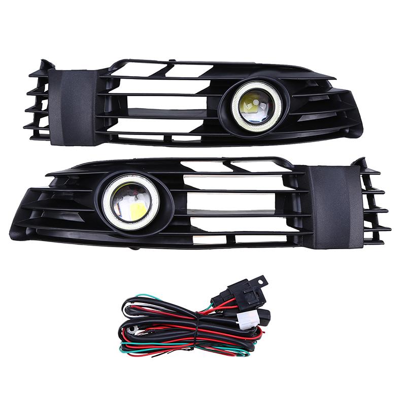 Lumini de zi LED Angel Eyes, Lumini de ceață auto, Albe, Inele auto, Lămpi de ceață LED pentru VW Passat 4Motion Santana 2001-2005