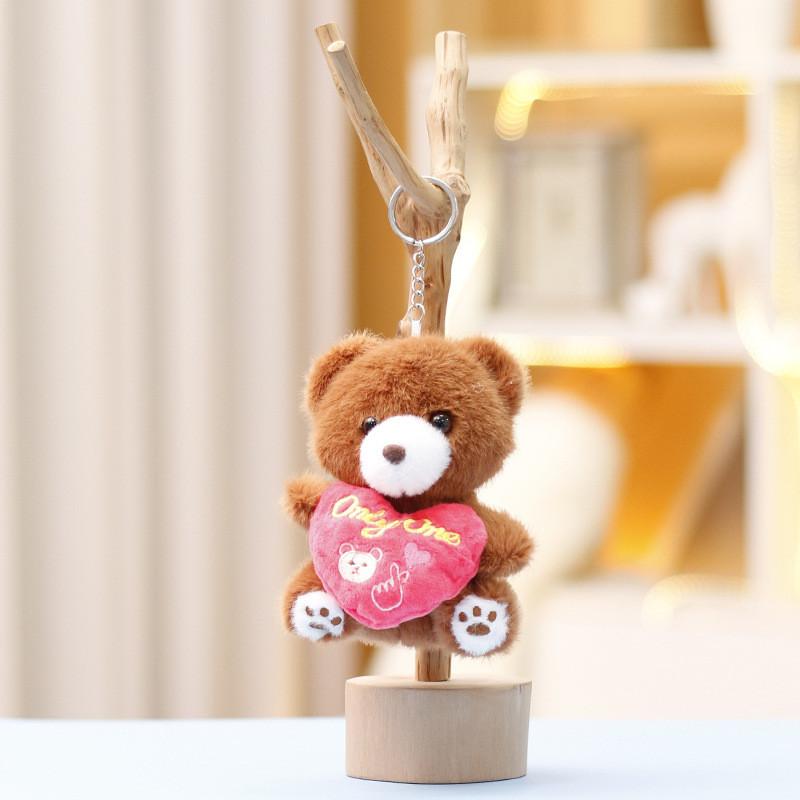 Keychain Love Bear Cute Cartoon Girl Backpack Decoration Hanging Plush Gift Doll