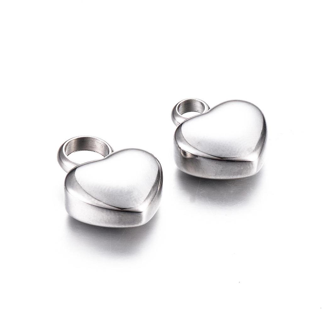 European & American Stainless Steel Heart Memorial Pendant Necklace - Engravable Ash Holder