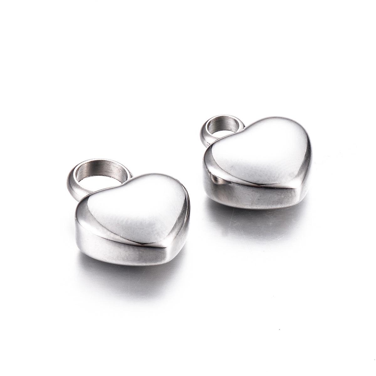 

Європейський та американський кулон-серце з нержавіючої сталі для пам яті - З можливістю гравіювання, контейнер для попелу Small Hoop (3mm Hole)