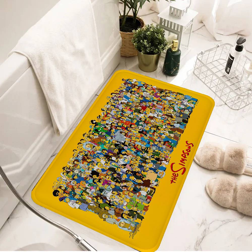 The S-Simpsons Anime Floor Mat Non-Slip Laundry Room Mat Laundry Decor Balcony Child Living Room Household Carpets