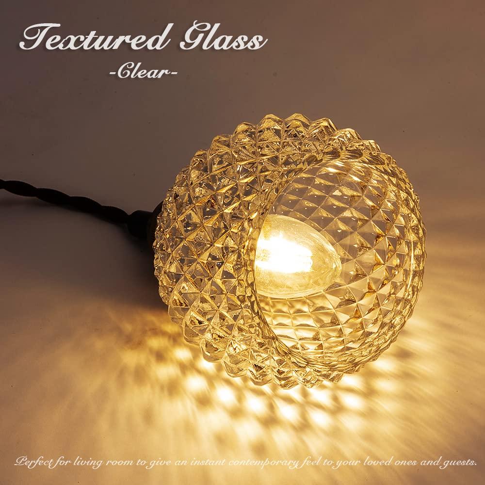 Cerdeco Delicate Glass Shade Pendant Light Hanging Creates a Rich Atmosphere with its Brass Plated and Glass E17 Ceiling Hook Lamp Sold PDT33 -