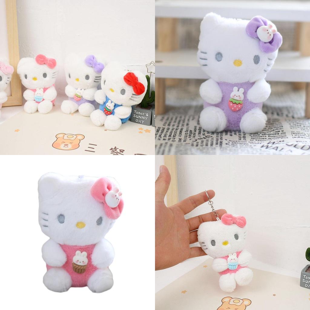 Lovely Katie Cat Plush Keychain Soft And Cuddly Kitten Doll Bag Charm Furry Key Holder Characters)