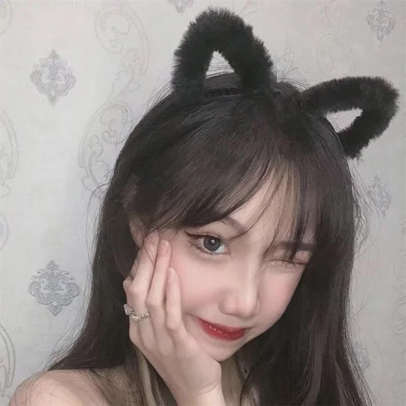 Plush Cat & Fox Ear Headband for Women - Cute Animal Hair Accessories