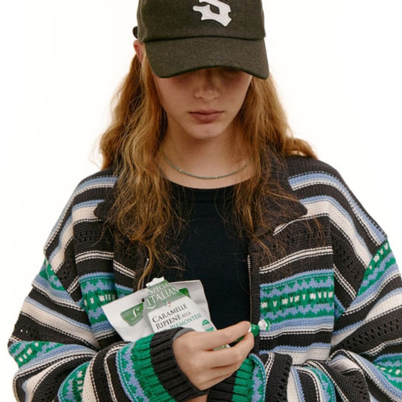 SAND SOUND (UNISEX) Wool Blend New Fit Applique Ball Cap Khaki (MS5X8BG13H)