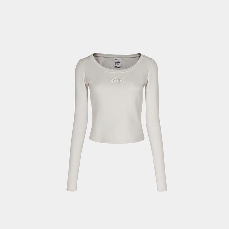 Korean Badblood BCAC Series Women's American Spicy Girl Long Sleeve Slim-Fit Solid Color T-Shirt