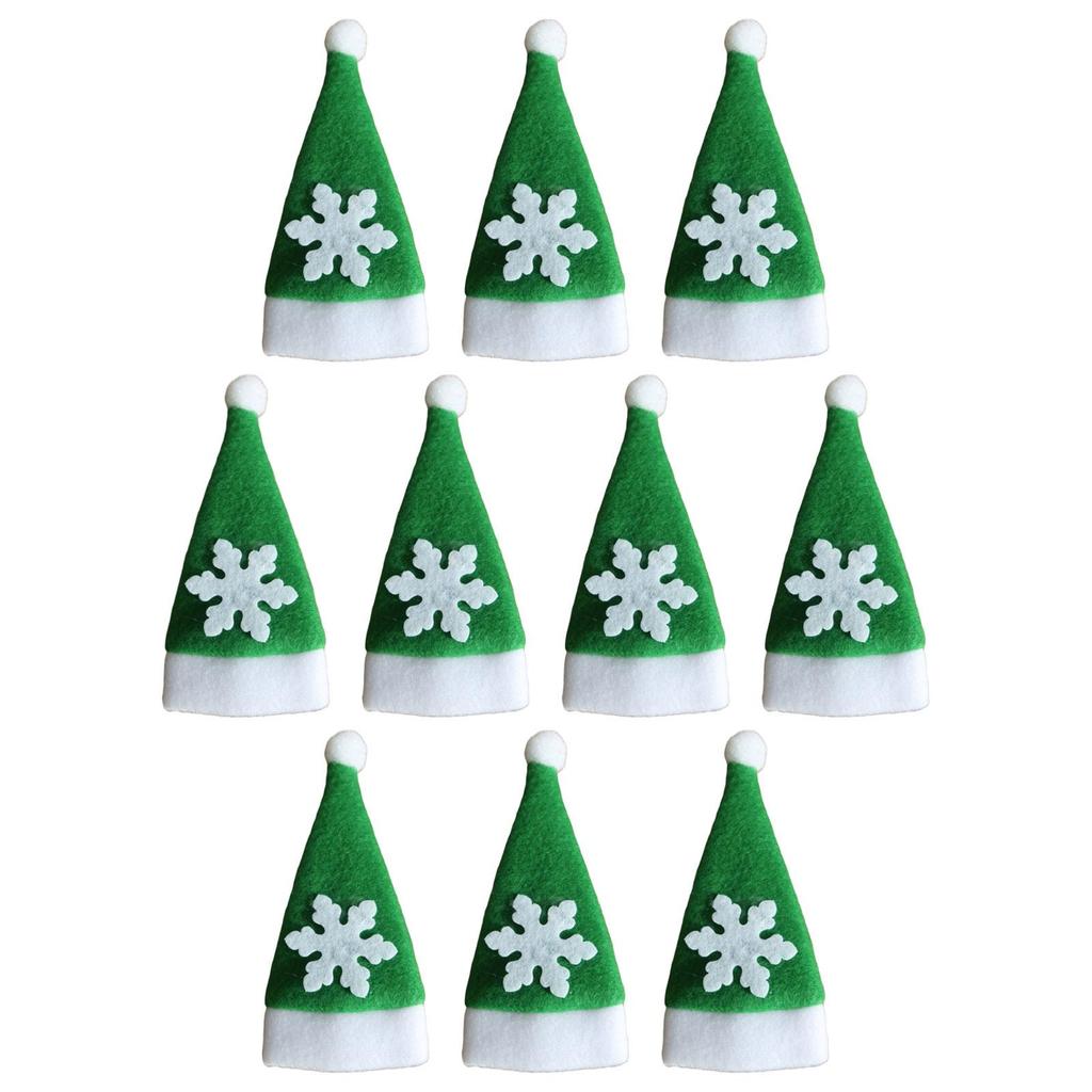 Christmas Cutlery Hats Mini Santa Hat Tableware Bags Brushed Cloth Reusable Decor for Red Christmas Balls and Festive Settings