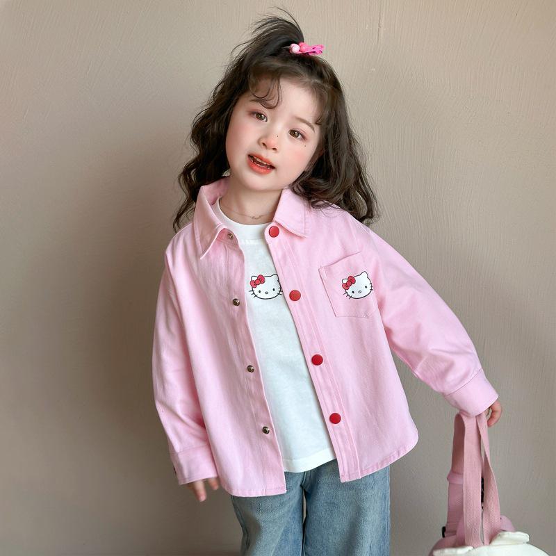 

Girls Long Sleeve Shirt Jacket for Spring & Autumn 2025 - Fashionable Children s Top 130cm розовый