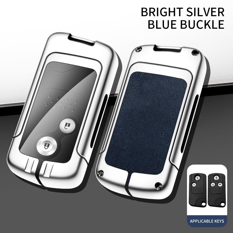 Car Metal Key Case Cover Shell Fob for Honda Fit Jazz Shuttle GP2 Spada StepWgn RG1 Freed Spike Ge6 Key Chain Accessories