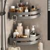 Bathroom Triangle Storage Rack With Hook Bathroom Cosmetic Storage Racks Wall Mounted Toilet Storting Rack Corner Shower Shelf Premium Quality