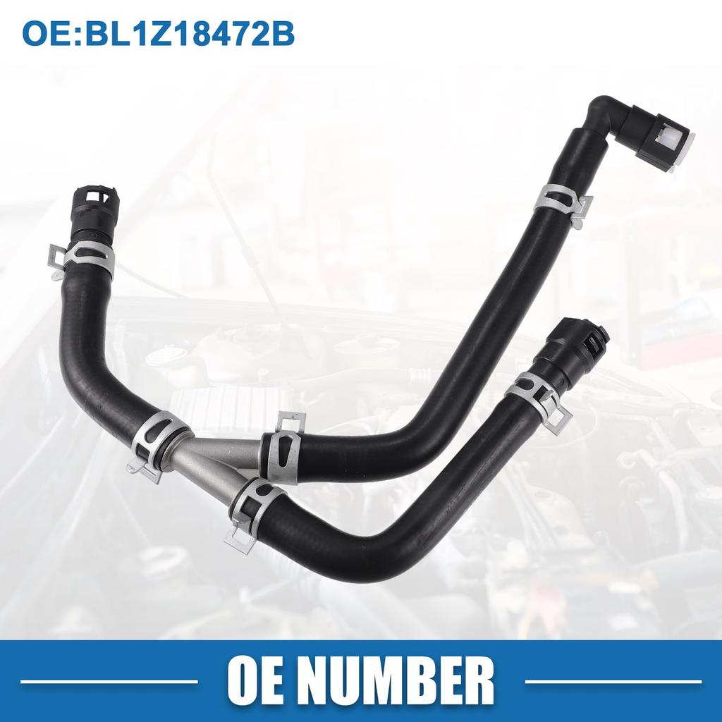 ABSOPRO Motorvarmeslangeenhet BL1Z18472B HVAC Varmeapparat Utløpsrør for Ford Expedition Gummi Svart Nei. 2011-2014,