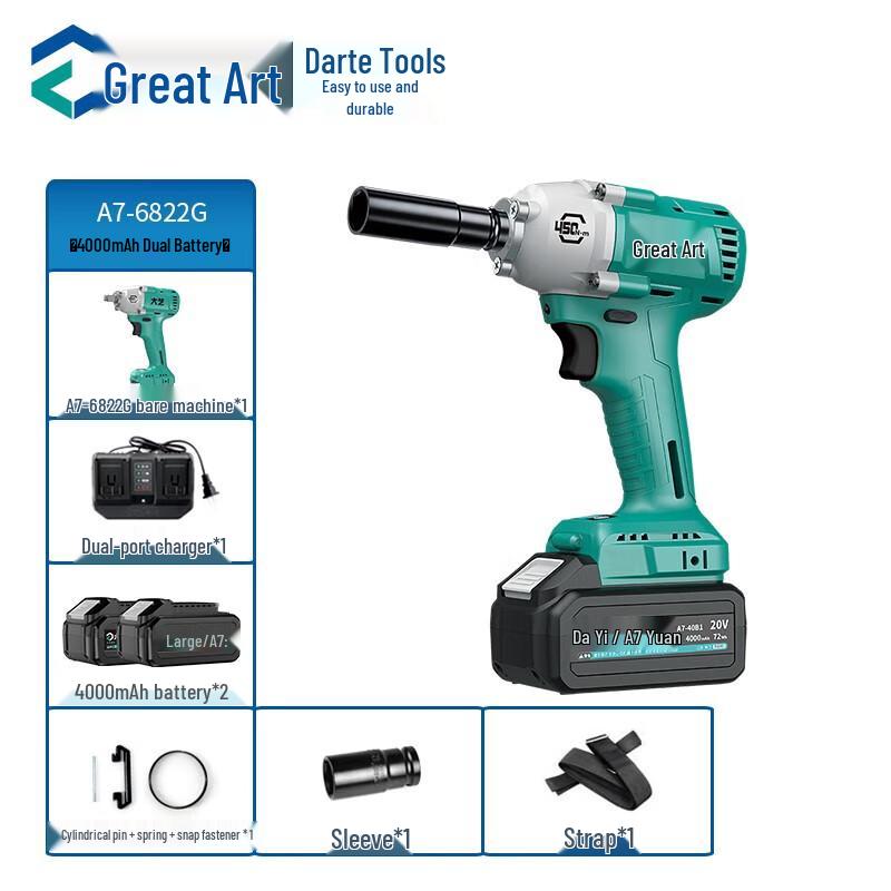 

Dayi 20V Brushless Cordless Impact Wrench CN plug (adapter included)