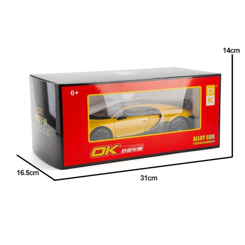 Große Größe 1:18 Bugatti Chiron Supercar Modell Colletable Miniatur Voiture Wohnkultur Druckguss Spielzeug Fahrzeug Kinder Junge Spielzeug Geschenk