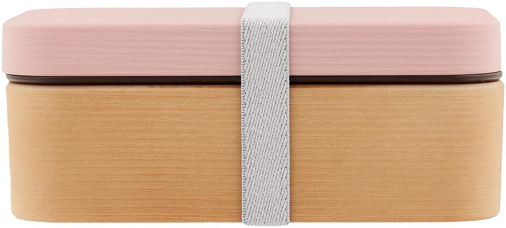 Showa Bento Wood Grain Rice Clean Microwave and Dishwasher Suitable for Men and Made in Product Number 4979536 Box, Resin, Non-Stick, Rectangular,