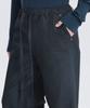 IHR Denim Detail Elastic Waist Pants / Charcoal