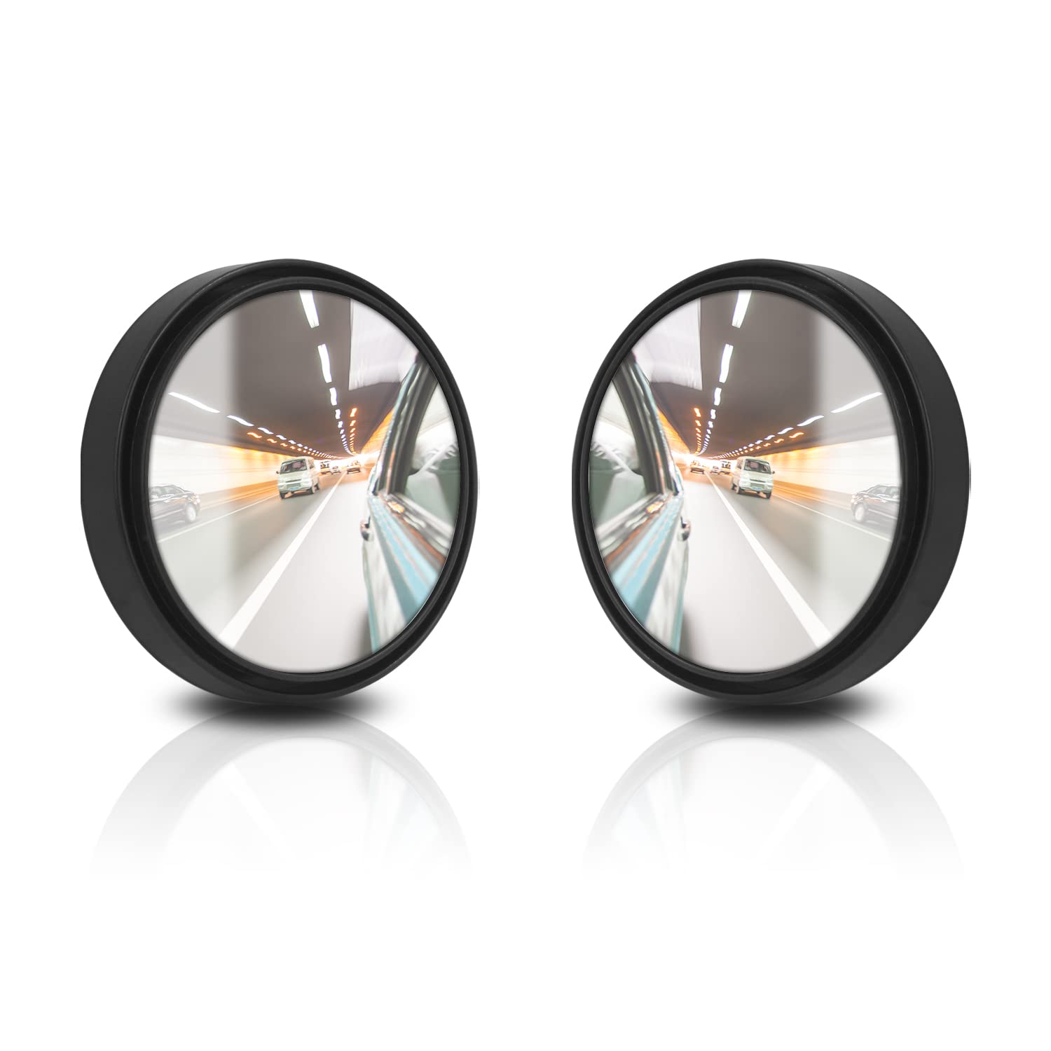 

TORMEN Round Car Blind Spot Mirror, Auxiliary Mirror, For Driving, Backward, 360°, Angle Adjustment Freely (Black, 2 Pieces) чёрный