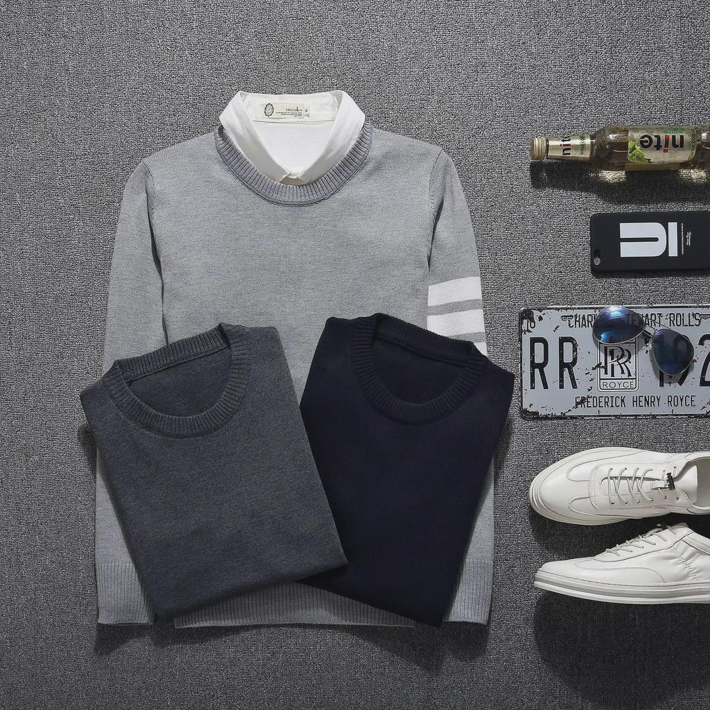 Men's Large Japanese Four-Bar Cardigan Sweater